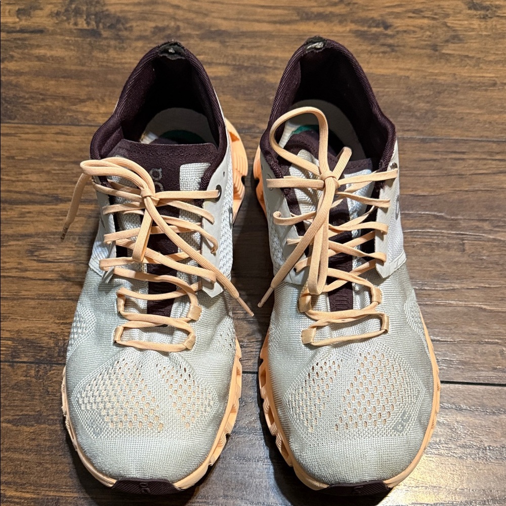 On Running Women's Athletic Shoes - Cream and Dark Brown